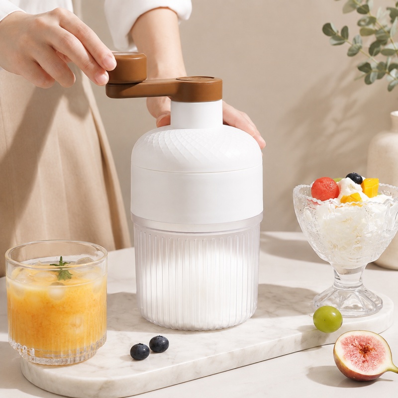 Home Cooking Recipes - Portable Manual Ice Shaver Snow Cone