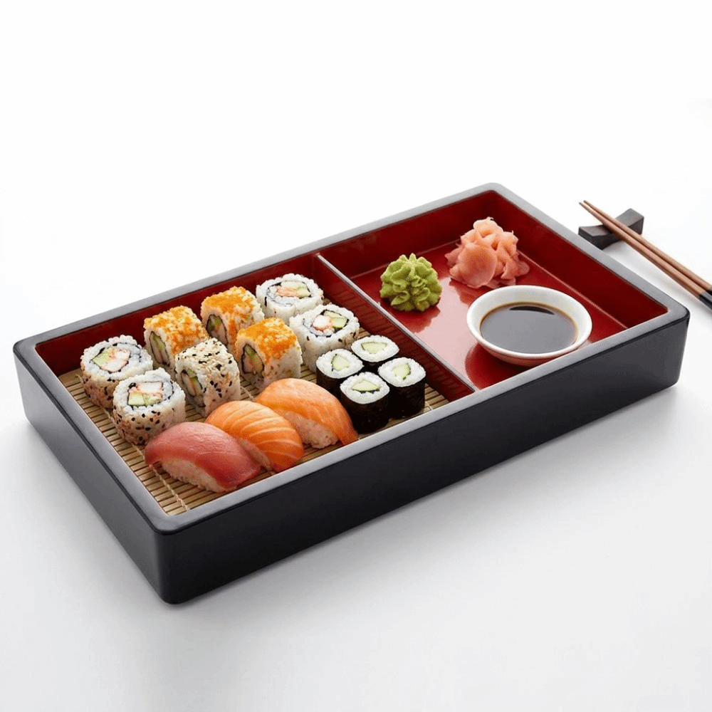 Sushi Mat Bamboo - Multipurpose Cold Noodle Plate with Bamboo