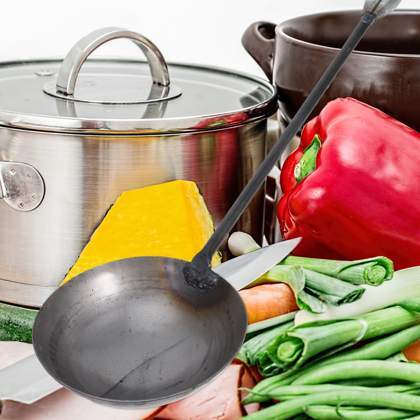 Iron Wok Ladle Long Handle Sou - Home Cooking Set recension och pris