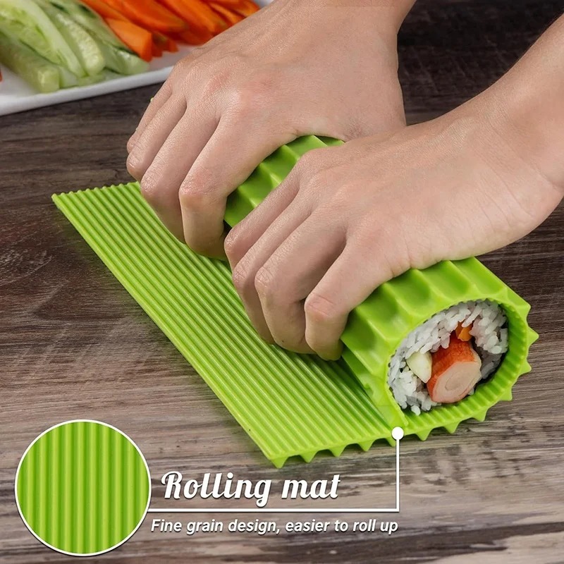 Silicone Hand Roll Sushi Rolli - Sushi Mat Bamboo recension och pris