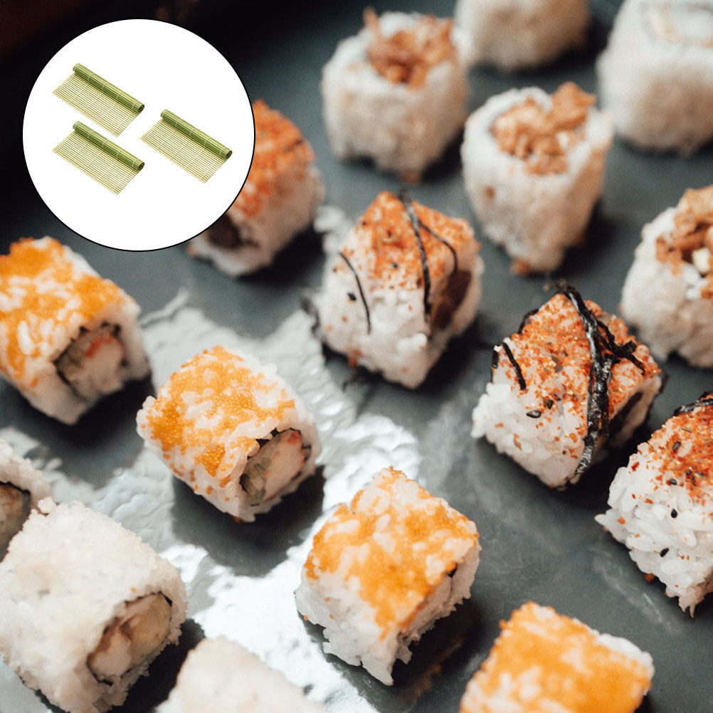 3Pcs Bamboo Sushi Mat Rollers  - Sushi Mat Bamboo recension och pris