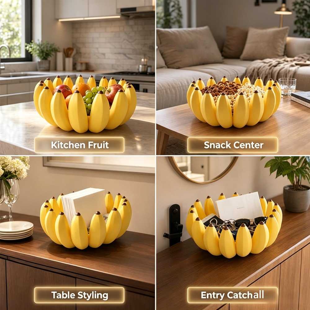 Banana Shape Fruit Bowl Snack  - Home Cooking Recipes recension och pris