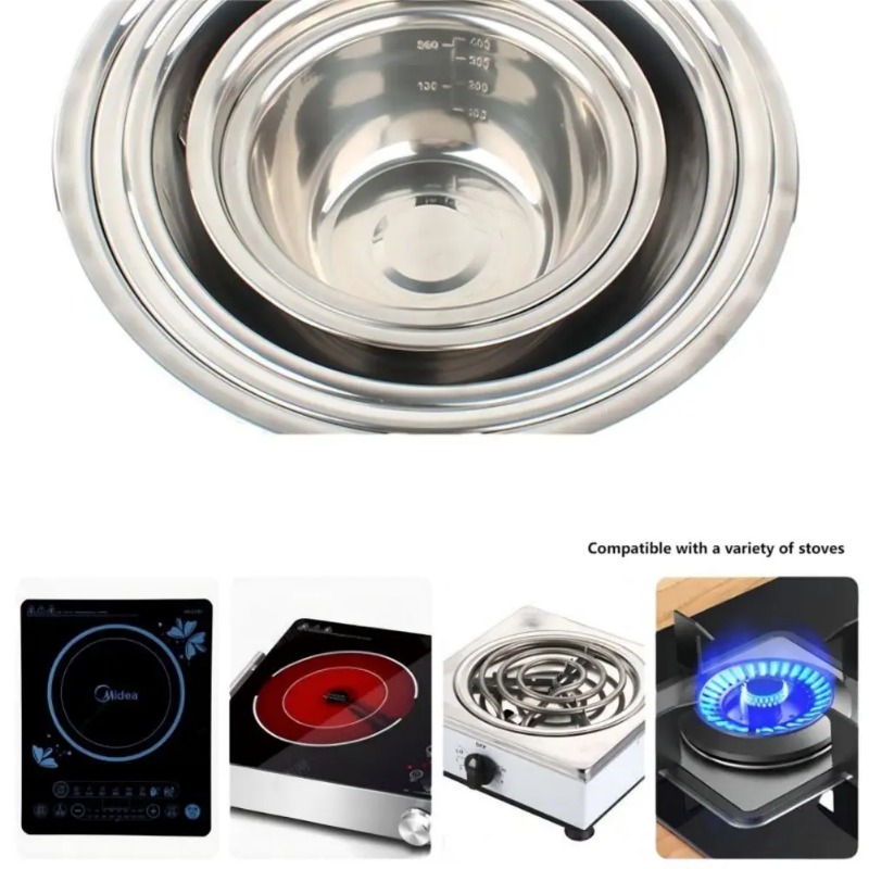 Stainless Steel Mixing Bowls P - Home Cooking Classes recension och pris
