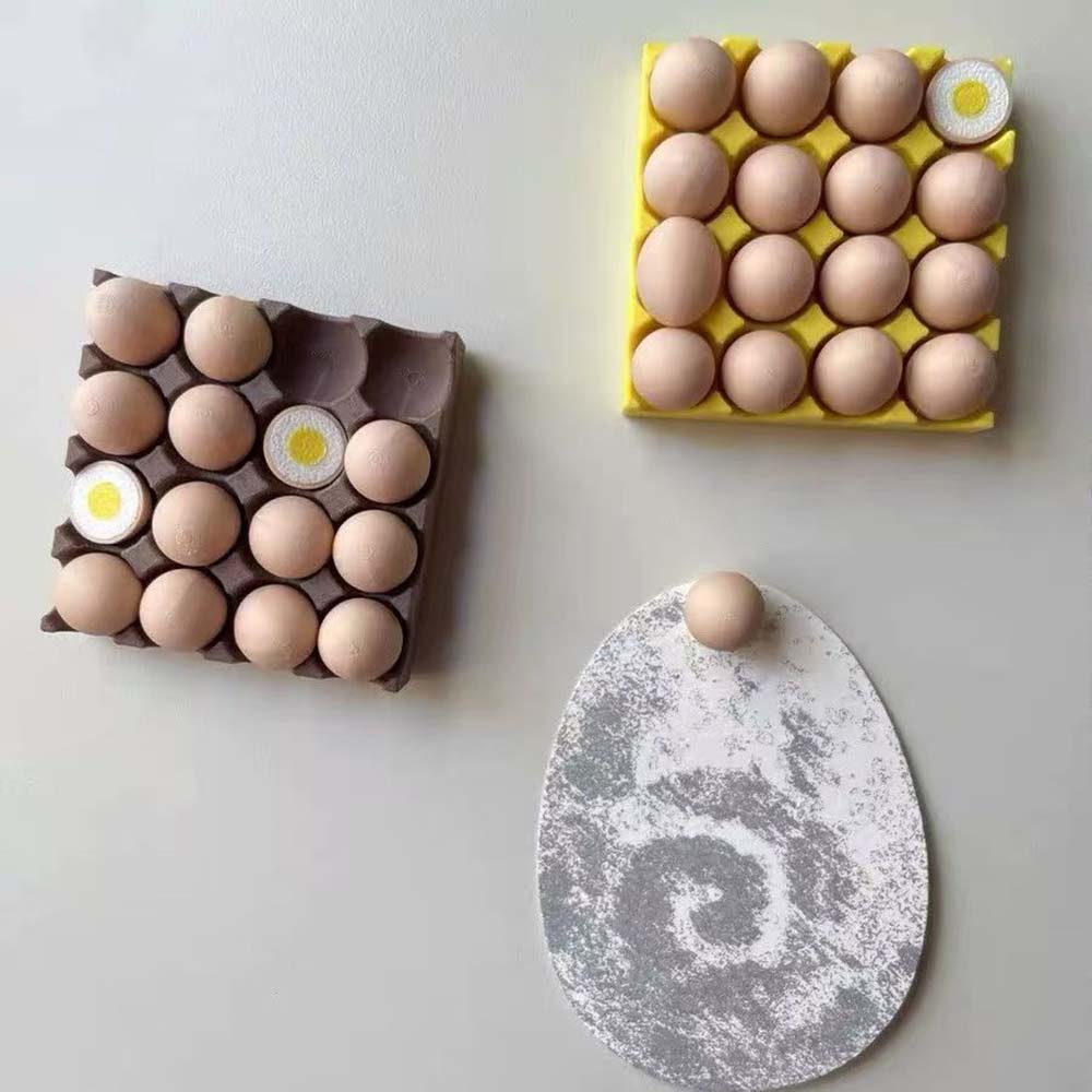 Egg Fridge Magnets Set Cute 3D - Home Cooking Recipes recension och pris