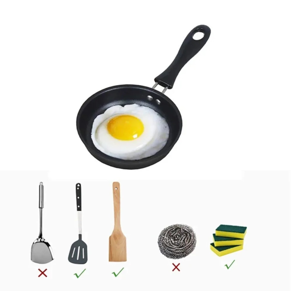 Mini Frying Pan with Handle Po - Home Cooking Classes recension och pris