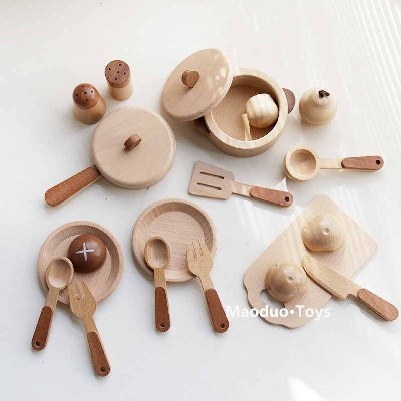 Maoduo Toys Beech Wooden Kids  - Home Cooking Set recension och pris