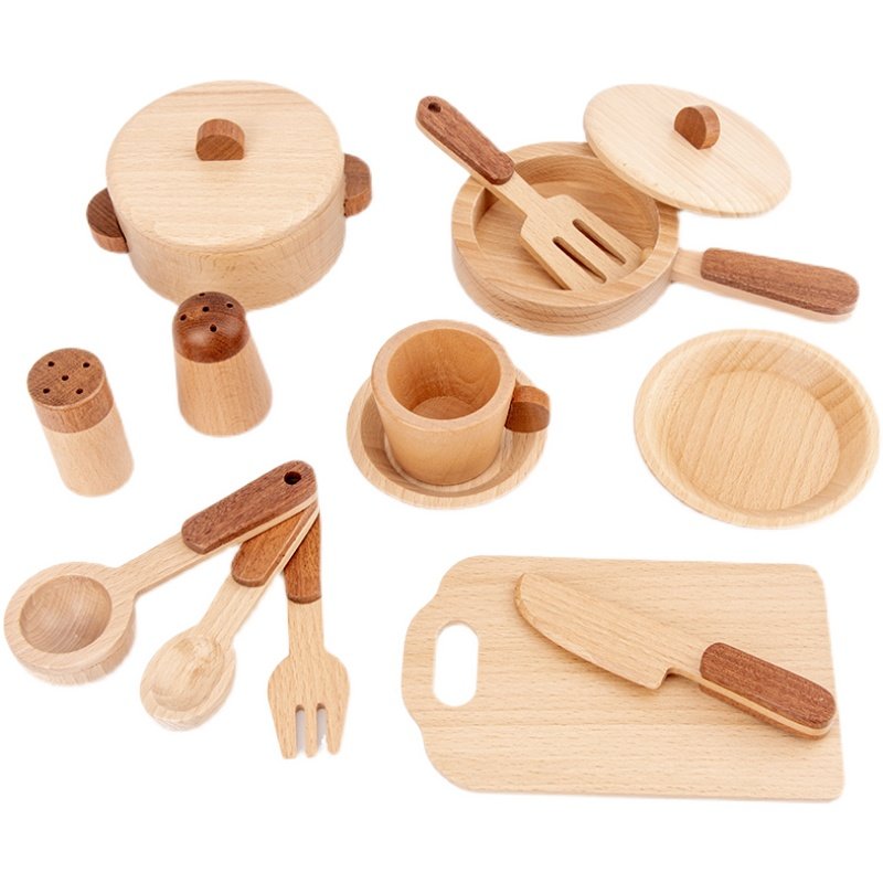 Maoduo Toys Beech Wooden Kids  - Home Cooking Set recension och pris
