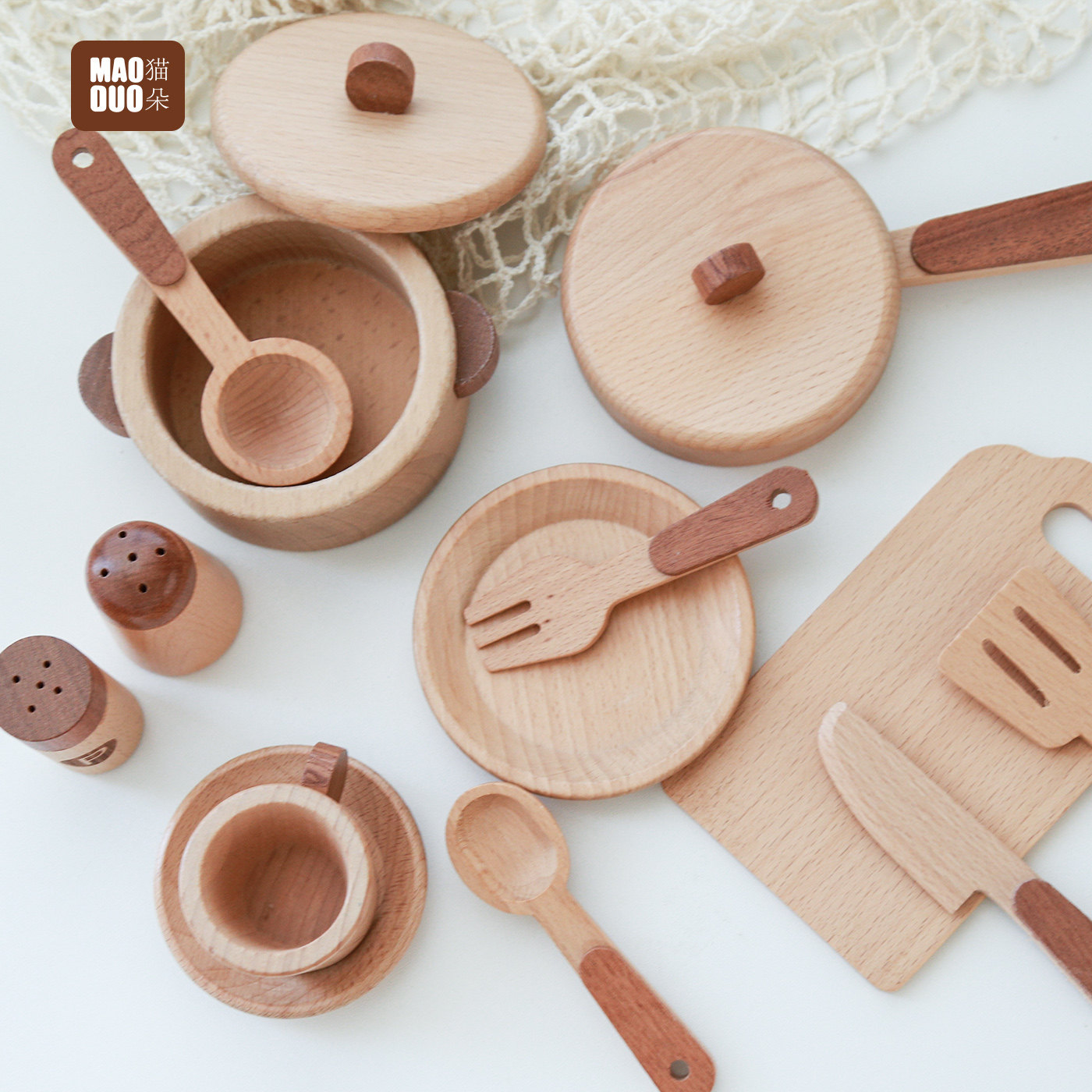 Maoduo Toys Beech Wooden Kids  - Home Cooking Set recension och pris