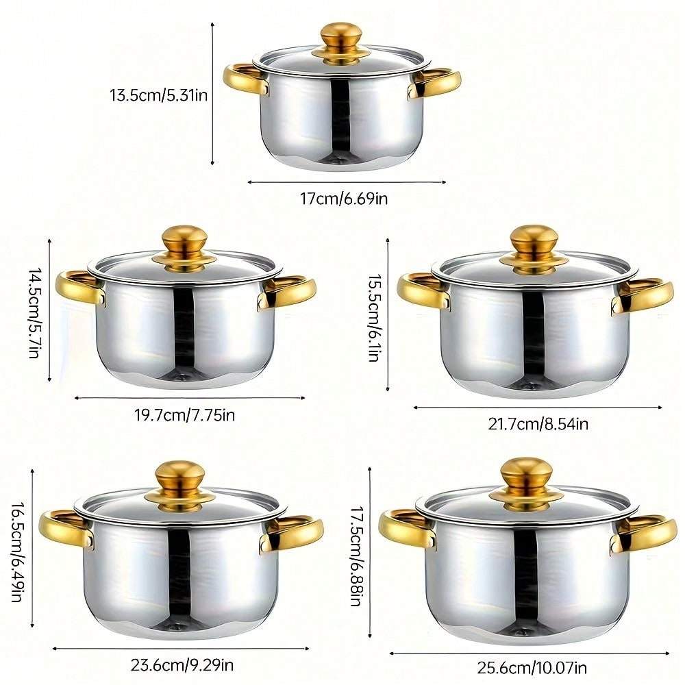 Stainless Steel Pot Set Modern - Home Cooking Set recension och pris
