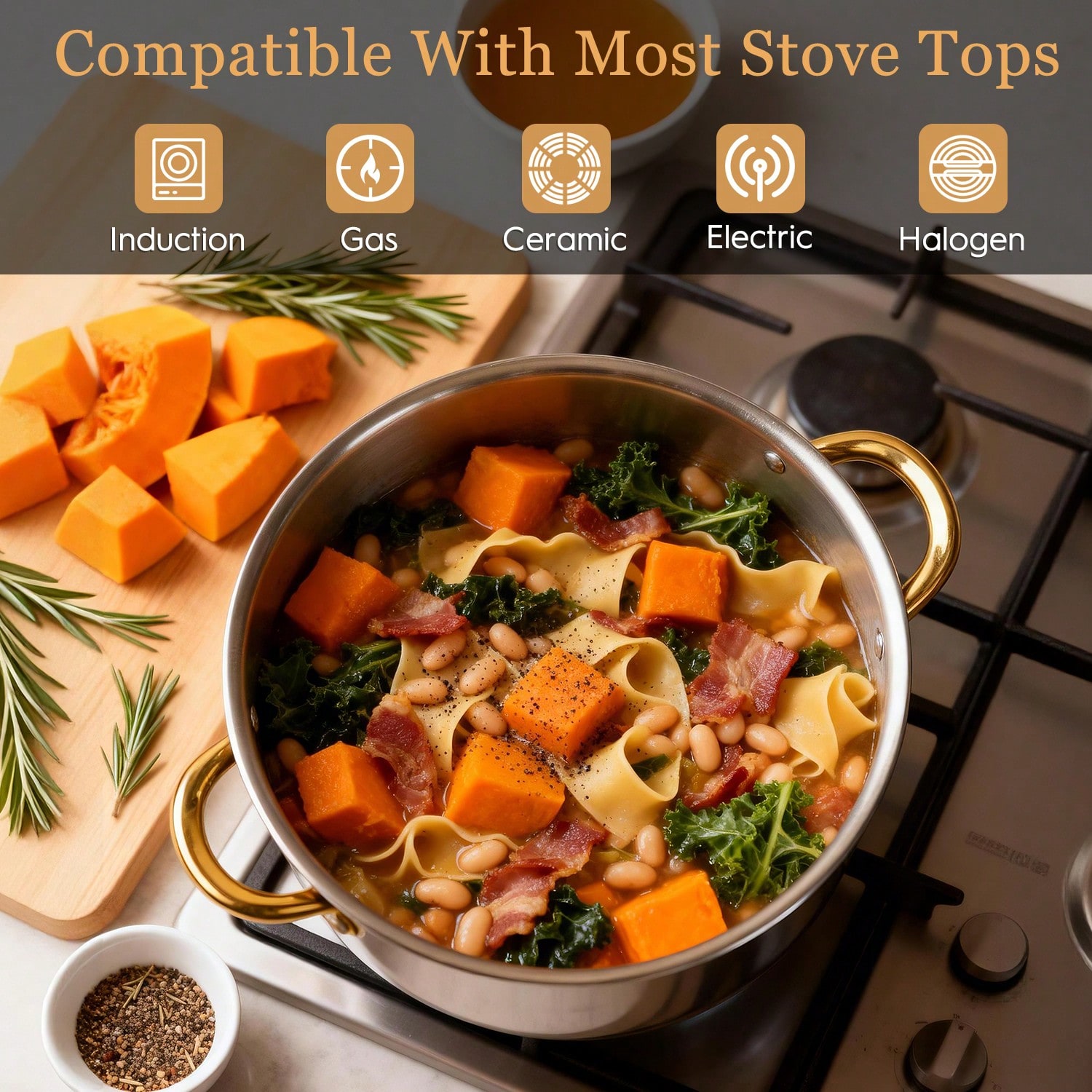 Stainless Steel Pot Set Modern - Home Cooking Set recension och pris