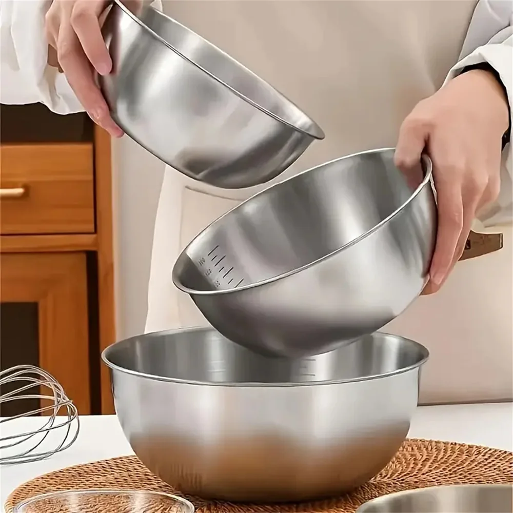 1-3 Stainless Steel Bowl Set w - Home Cooking Set recension och pris