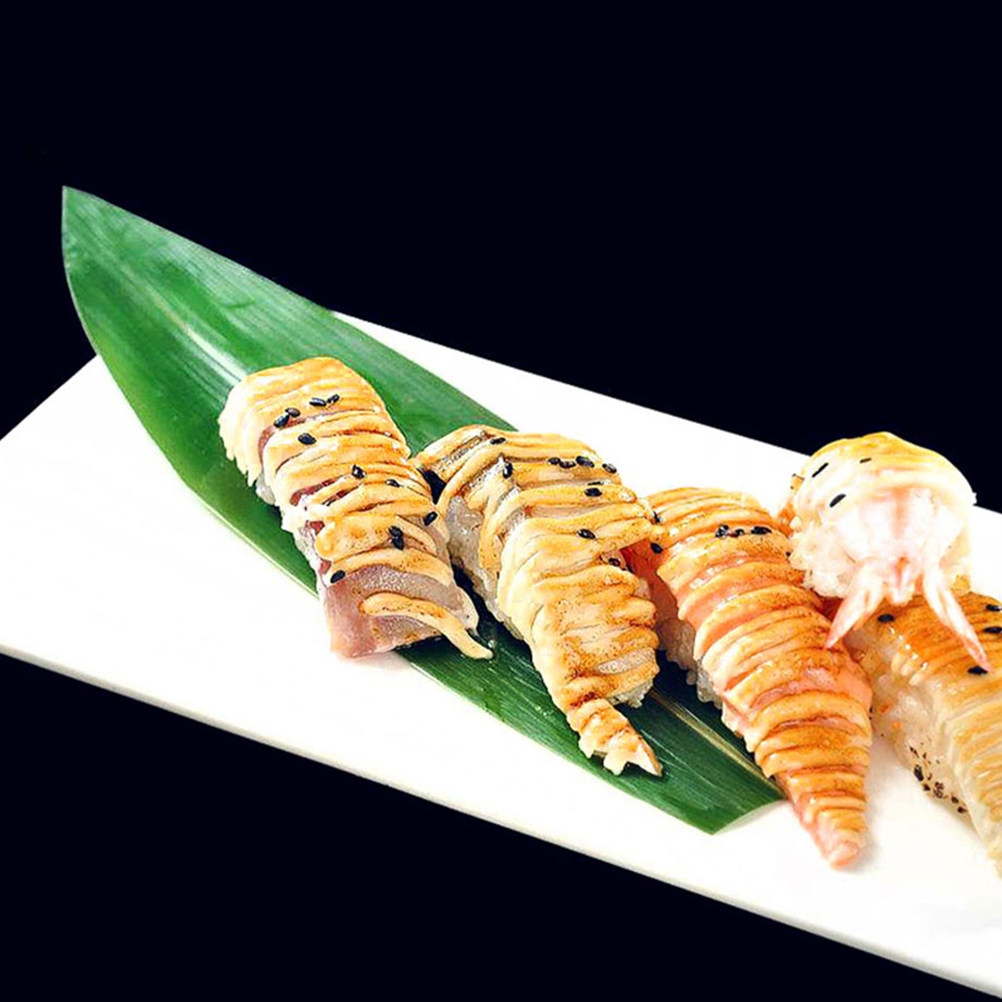 200Pcs Artificial Bamboo Leave - Sushi Mat Bamboo recension och pris