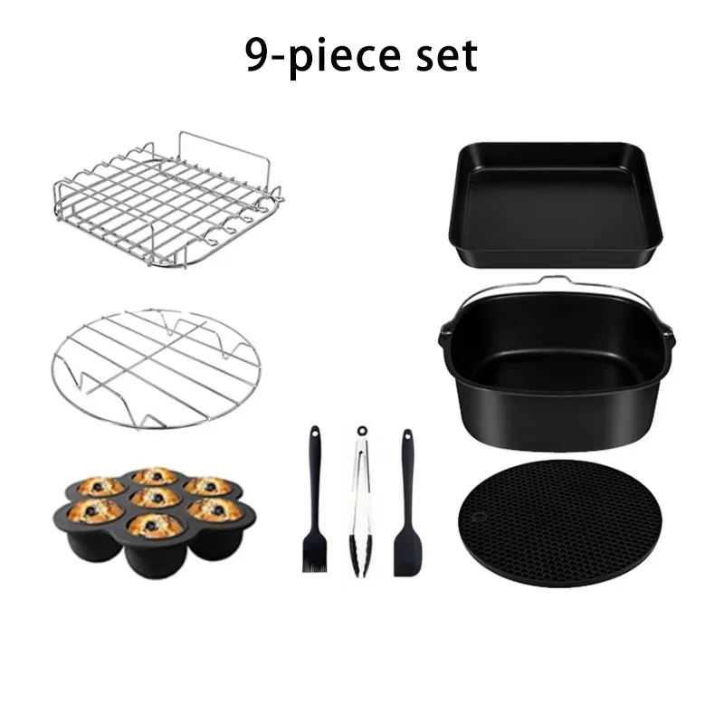 6pcs 9pcs AirFryer Accessories - Home Cooking Set recension och pris